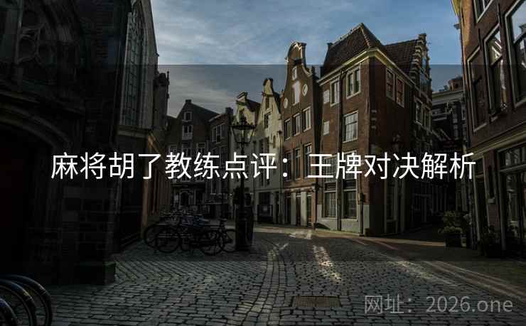 麻将胡了教练点评：王牌对决解析
